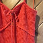 House of Harlow 1960 crochet knit bright orange/red midi dress w front cutouts Orange Size M Photo 4