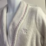 Victoria's Secret Victoria’s Secret Ivory Cozy Plush Long Sleeve Long Robe with Pockets Belt- Med Photo 2