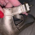 East 5th Easy 5th metallic gold pewter low wedges Photo 7
