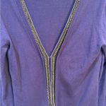 Coldwater Creek ‎ Silk Blend Bead Detail Cardigan Purple Size S Photo 1