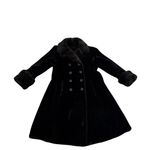 Vintage Borgazia Black Double Breasted Long Faux Fur Coat size 16 Photo 10