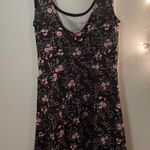 H&M Divided Black Floral Skater Dress Photo 2
