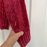 Cynthia Rowley Cozy Chenille Scallop Red Sweater • Size M Photo 6
