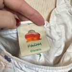 Farm Rio  White crop top Blouse with Blue Floral Accents Photo 1