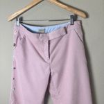 Anthropologie  Elevenses Pink Corduroy Button Detail Wide Leg Trousers Pants Sz 8 Photo 4