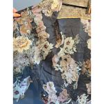 ARATTA Silent Journey For Adriana Fadded Black Floral Sheer Button Down SZ LG‎ Photo 1