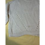 American Eagle Crochet Knit Sweater XL Cream Chunky Textured Open Weave Photo 2