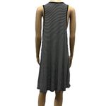 POL  Rayon Black and White Striped Sleeveless V Neck Shirt Stretch Midi Dress M Photo 5