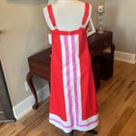 Silky Red Pink White Midi Slip Dress New Size XS Photo 5