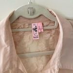 Dolled Up  by F.A.N.G Pink Chiffon Lace Detail Blouse Photo 4