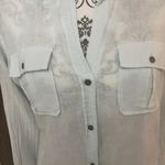 EXPRESS Size 5/6 Button Down Light Blue Shirt Photo 3