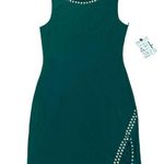 Dark Green Studded sleeveless sheath dress Size M Photo 0