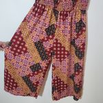 Xhilaration  Smocked Multicolor Boho Patchwork Jumpsuit XXL Photo 4