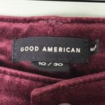 Good American Good Skate Velvet Velour High Rise Wide Leg Pants Red Size 30 Photo 5