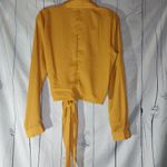Pretty Little Thing  Mustard Yellow Wrap Blouse Photo 5