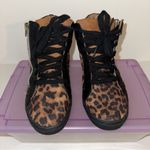 Steve Madden Leopard Print High Top Lace Up & Zip Up Sneaker Size 5M Womens Photo 14