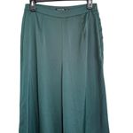 Nasty Gal NEW High Waist Green Satin Wide Leg Pants NWT Size 6 Photo 1