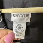 Chico's  Black/White Linen Tribal Flower Jacket Blazer Women's 0 Photo 1