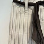 Loft NWOT The Marisa Sz: 8 Wide Leg Cream Vertical Striped Dress Pant w/tie Belt Photo 9