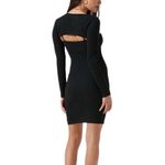 ASTR NWT THE LABEL RIBBED BUSTIER DRESS & LONG SLEEVE SHRUG SET Black XS Photo 6