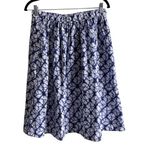 Talbots B4 Petite Skirt Blue White Tie Dye Elastic Waist Midi M Photo 6