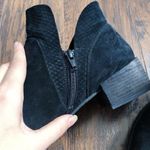 Seychelles  • Score Suede V Ankle Booties black leather almond toe low block heel Photo 6