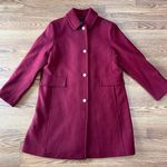 Kate Spade BURGUNDY PEARL BUTTONS A-line Wool Blend Coat size XL Photo 6