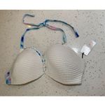 Shade & Shore white with blue and pink nwt light lift swim bikini top size 38DD Photo 0