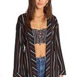 Billabong Secret Tells Open Front Top Wrap Cover Up Size S / M BEACHY LOUNGE Photo 1