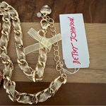 Betsey Johnson NEW  Orange Chicken Chick Chickadee Pendant Necklace Ribbon Bow Photo 2