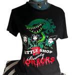 Pinky Star ’Little Shop of Beauty Horrors’ Tee Women’s Size Large Black Tshirt Photo 0