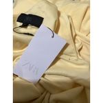 ZARA Yellow Halter Neck Plunging V Neck Maxi Dress Flowy Slit Size L Photo 6