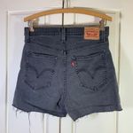 Levi's ‎ High Waisted Mom Jean Shorts Black Denim Cut Off Womens Size 30 Festival Photo 1