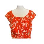 Emma & Michele  Orange White Abstract Dress Size 16 Photo 1