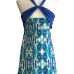 Soybu Dress Blue Green Print Strappy Twist Back Athletic Casual Stretch Size XS Photo 3