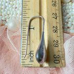 Sterling Silver 925 SETA Teardrop Dangle Earrings Minimalist Glam Chic Feminine Photo 4