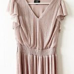 Womens midi Dress blush Pink 1X flutter sleeves MSK Photo 1