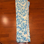 Garnet Hill  Floral‎ Jeans Blue White Size 12 Photo 9