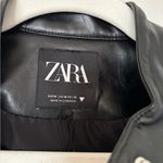 ZARA  faux leather moto jacket sz M *flaw* Photo 1