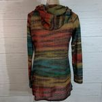 Live and let live Womens Size M Open Front 3/4 Sleeve Hooded Cardigan Sweater Photo 3