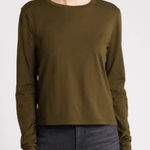 Frame  Cotton Crewneck Top - Rich Military MSRP $128. Size L  Photo 0