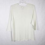 Bob Mackie ‎ Large Top Wearable Art White Green Beaded Knit Sequins Stretch 202 Photo 1