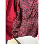 Fashion Bug  Womens Size 22/24W Cardigan Sweater Tank 2 In 1 Red Black Roses Photo 2