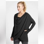 Athleta Black Purana Wrap Hoodie Womens Tunic Top Size XL Photo 4