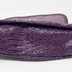 ELIZABETH ARDEN Vintage Purple Snakeskin Clutch Photo 6