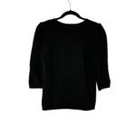 COS  Black Textured Cotton Knit Half Sleeve Minimalist Top Women Size S Photo 2
