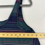 Ecote  Loose Fit Cropped Tank Top Striped Womans Size M Green Blue Photo 5