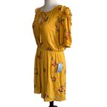 DR2 by Daniel Rainn Yellow Coquette Floral Dress Tie Photo 9