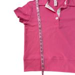 Nanette Lepore  Pink Short Sleeve French Terry Polo Shirt Top Women's Small Photo 4