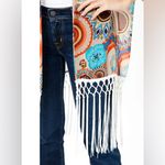 Mark White Multicolored Floral Print Fringe Kimono Yellow Size undefined Photo 2